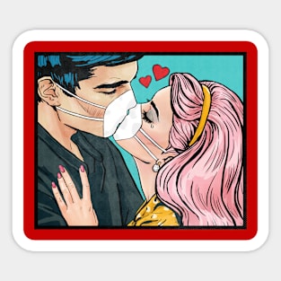 Coronavirus - Kiss Comic Sticker